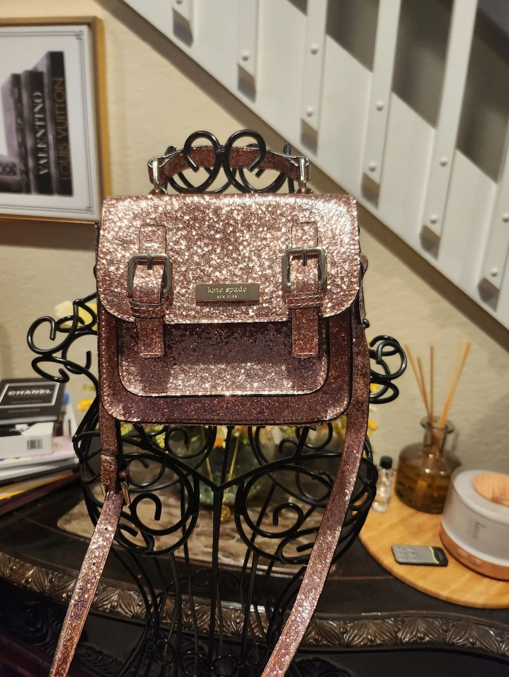 Kate Spade Girls Glitter Scout Crossbody Bag